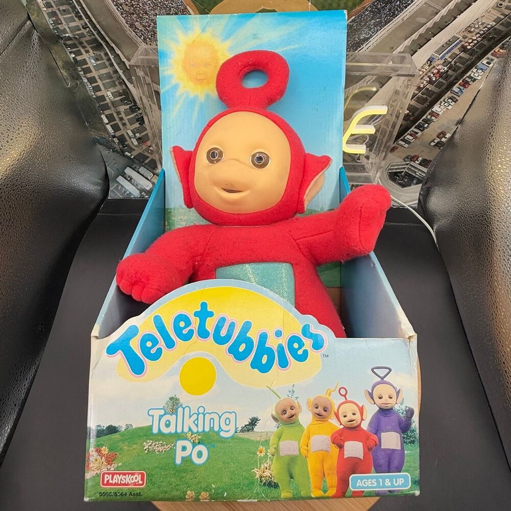 Vintage 1998 Playskool Teletubbies Talking Po Doll 14" Plush in box